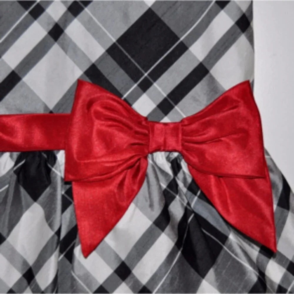 Gymboree Merry Plaid Holiday Party Dress Dupioni Finish Girls 7